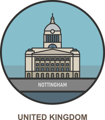 Nottingham. Cities and towns in United Kingdom