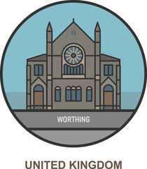 Fototapeta premium Worthing. Cities and towns in United Kingdom