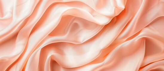 Obraz premium Soft wave texture background with pastel natural peach fuzz color. AI generated image
