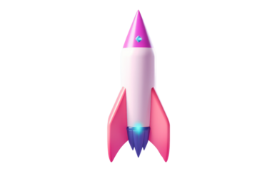 3d rendered illustration of rocket with 3d scanning lines. High quality 3d illustration