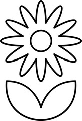 Obraz premium Flower icon set vector illustration. Spring flowers icon symbol