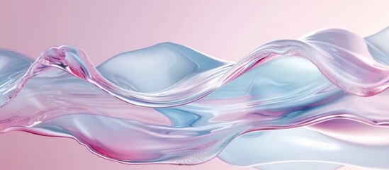 Fluid wavy texture abstract holographic background. AI generated