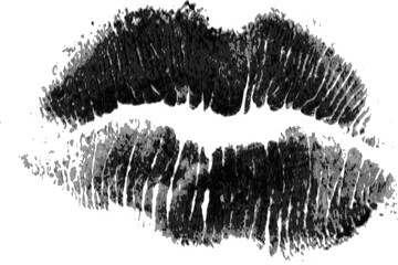 mark of lipstick, lips of a woman, stains of makeup