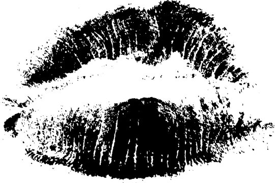 recommend clip art: mark of lipstick, lips of a woman, stains of makeup
