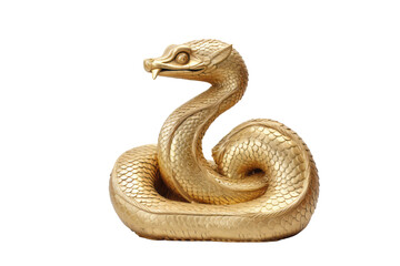 Fototapeta premium a gold snake statue on a black background