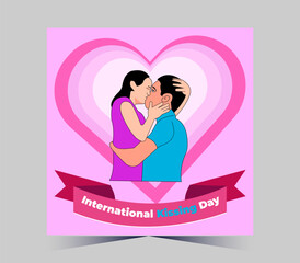 International Kissing Day on 06 July Banner Background