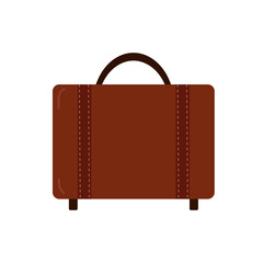 Suitcase bag. Handbag, briefcase for travel. Vector flat design.
