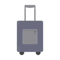 Suitcase for travel. Vector flat design.