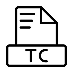 Clipping text file icon. Outline file extension. icons file format symbols. Vector illustration. 