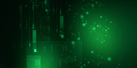 2d illustration Abstract futuristic electronic circuit technology background
