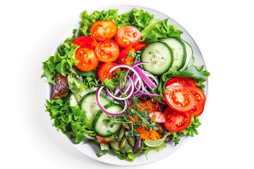 Mixed greens and vegetable salad