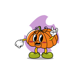 illustration of fruit and vegetable characters with cute emotions and expressions