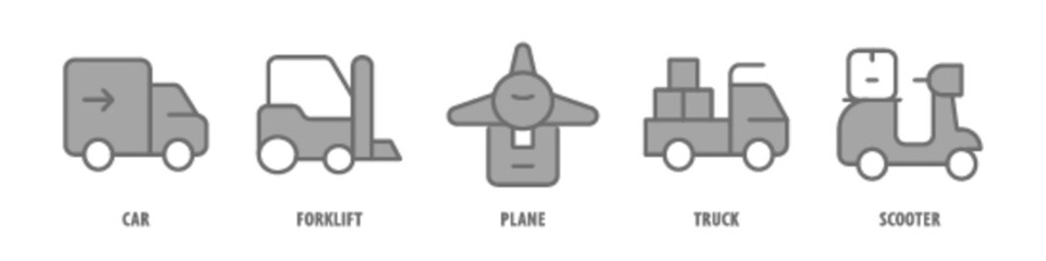 Receive, Protection, Location, Conveyor, Mobile editable stroke outline icons set isolated on white background flat vector illustration.