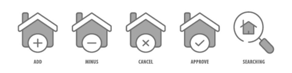 Radiation, Factory, Water Tower, Mechanism, Engine editable stroke outline icons set isolated on white background flat vector illustration.