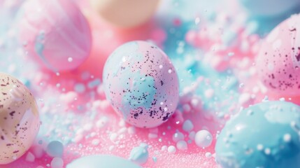 Fototapeta na wymiar easter background, pastel colors, sugar eggs