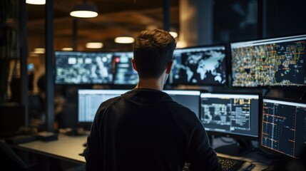 IT professionals work in peace and quiet and develop their programming skills