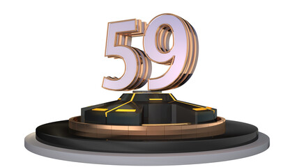 sci fi gold 3d number 59