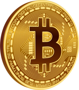 Bitcoin BTC Münze, Gold - transparent PNG