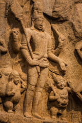 Exclusive Monolithic Rock Carved- Arjuna penance is UNESCO's World Heritage Site located at...