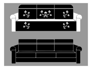 Sofa icon set. sofa icon illustration,Simple set of sofa icons in trendy line style,Soulico icons - Home Interior,Retro sofa line icon. Living room furniture.