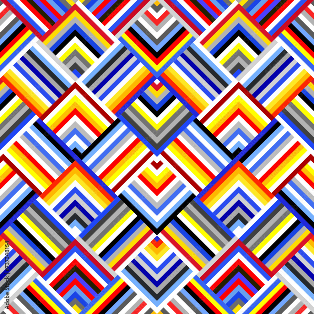 Poster Herringbone aztec pattern. Seamless quilting design background. Vector image