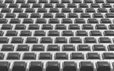 Fototapeta premium 3d grey brick wall in angle view. Rectangular pattern in perspective view background.