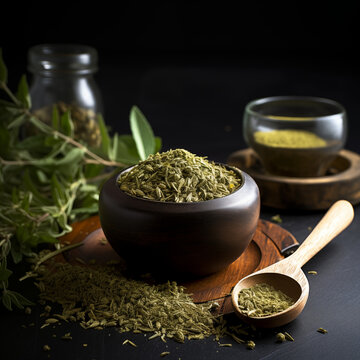 Yerba mate - zmielone listki i gałązki, nap&oacute;j z ostrokrzewu paragwajskiego parzony w tykwie z bombillą