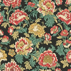 Fotobehang seamless floral pattern © jessie z