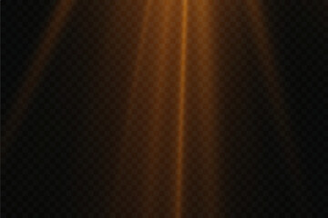 Sunlight special lens flare light effects. Glare of rays and light. On a transparent background.