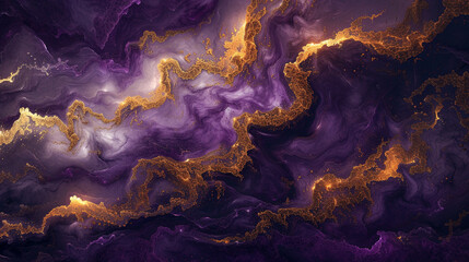 Hues of midnight violet and radiant gold converge, forming an abstract portal to an enigmatic world...
