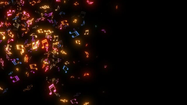 animated beat music notes animation background video