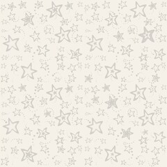 Retro seamless pattern. Color grunge stars and dots on beige textured background. Cute pastel seamless pattern. For textiles, fabrics and printing. Packaging design, wrapping paper, wallpaper