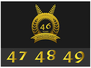 Naklejka premium anniversary, number, congratulation, invitation, birthday, celebrate, logotype, premium, certificate, event, greeting, 20, 30, booklet, ceremony, handwriting, leaflet, corporate, cut out, flyer, gold,
