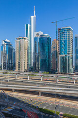 Fototapeta na wymiar Skyscrapers in Dubai during the day