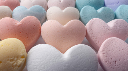 Obraz premium Bath bombs heart shape