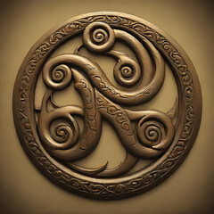 Celtic symbol, Triskelion, an ancient symbol representing spiruality,unity and three worlds