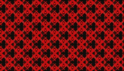 red and black pattern with hearts