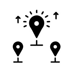 Map pin location icons. modern map pin location icons, featuring sleek and minimalist map markers in vector illustration, ideal for digital and print applications against a white background.
