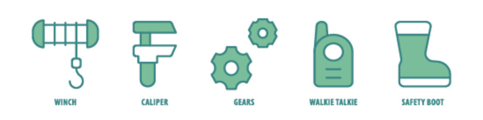 Dome glass, Vision, Love, Cycle, Factory editable stroke outline icons set isolated on white background flat vector illustration.