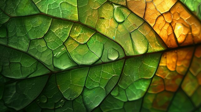 Close-up background image of leaves Bright, beautiful colors