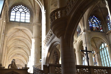 Fototapeta premium Nef de l'église Saint-Etienne-du-Mont à Paris. France