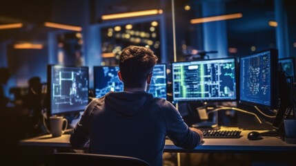 IT professionals work in peace and quiet and develop their programming skills