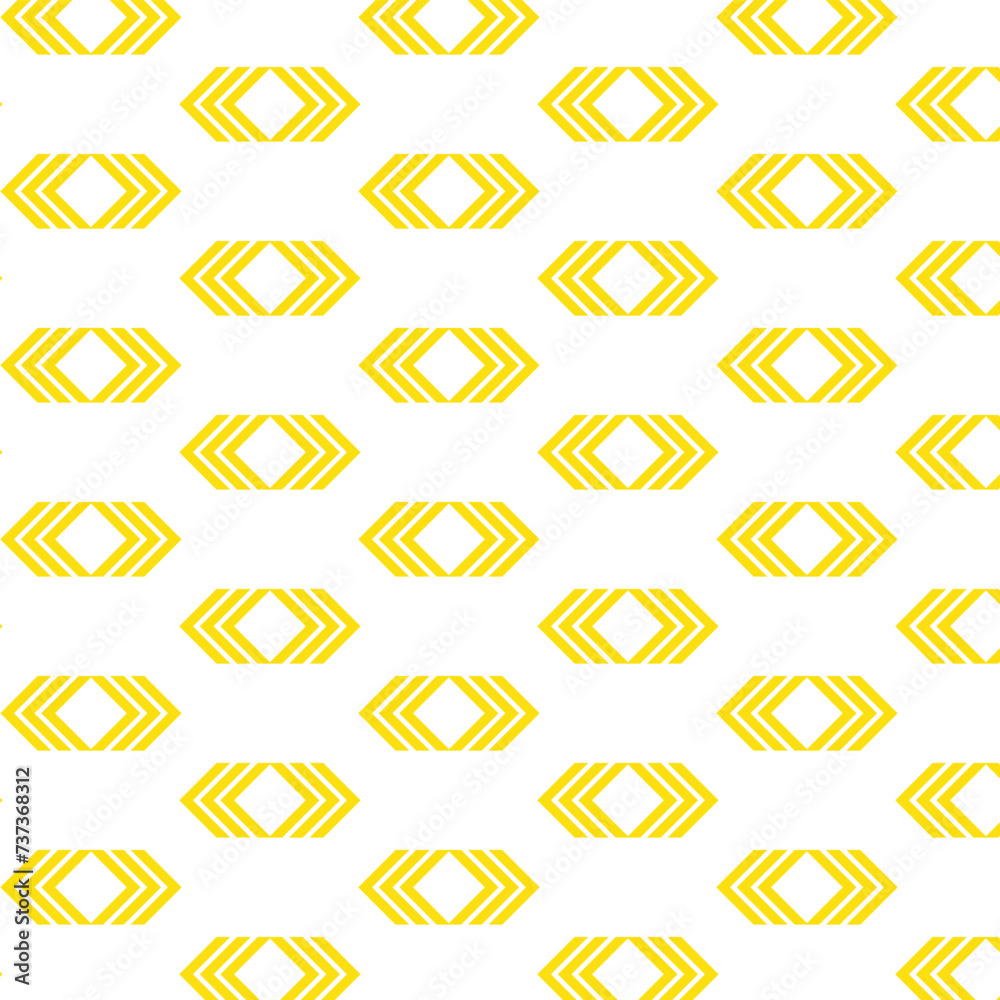 Poster abstract geometric repeatable yellow arrow pattern.