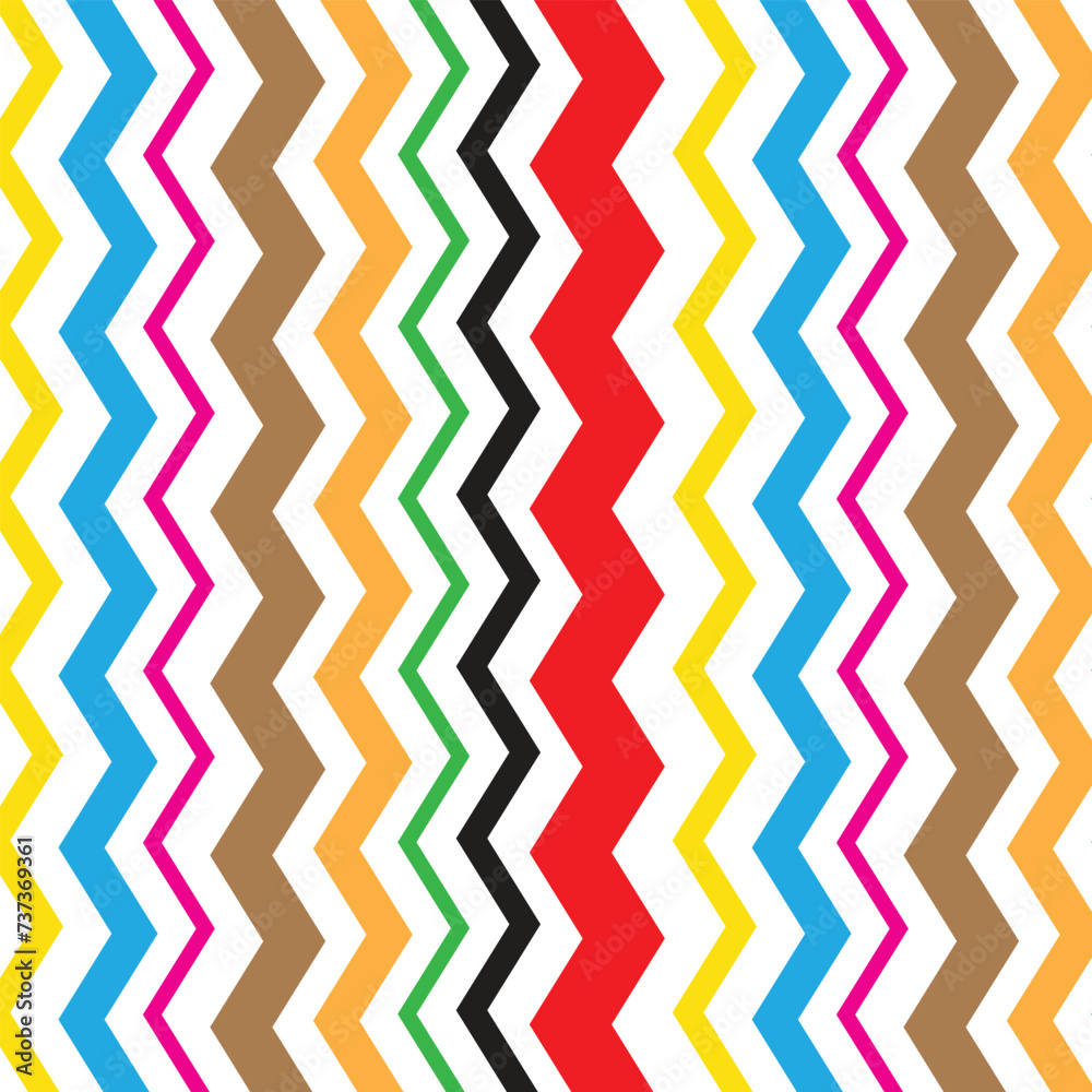 Poster abstract geometric repeatable coloring corner wave line vertical pattern.