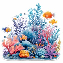 Fototapeta na wymiar Aquatic Whimsy: Exploring the Underwater Realm. Trandy!