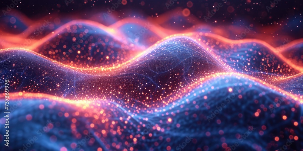 Aufkleber computer generated image of a light wave. generative ai.