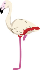 illustration of a pink flamingo