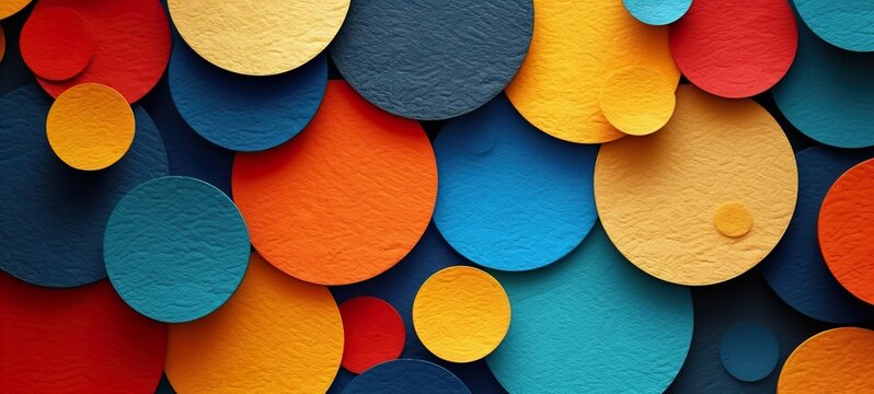 Abstract pattern of colorful circles 