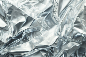Abstract transparent metal crumpled background - obrazy, fototapety, plakaty