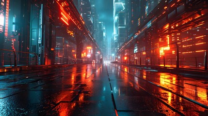 abstract background city neon lights